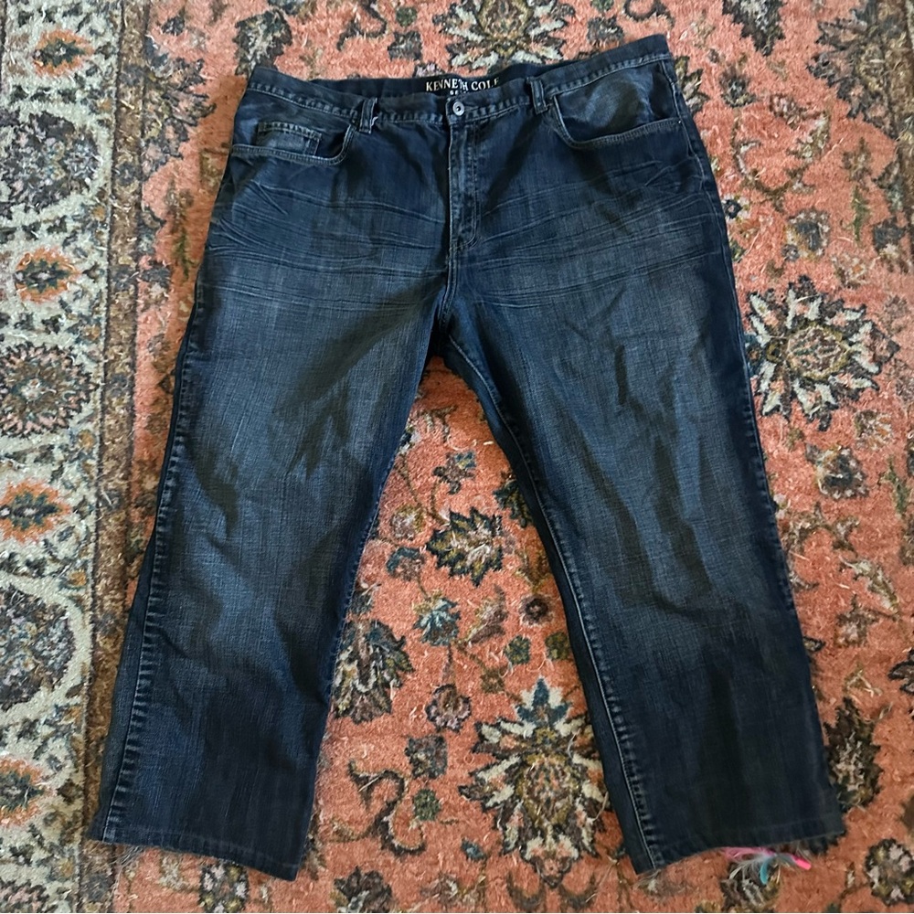 Keneth Cole embroidered pocket denim jeans